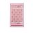 Serviette de plage coton rose multi logo blanc