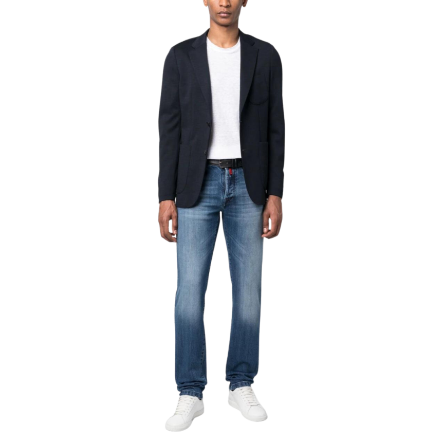 T-shirt ZEGNA col rond manche courte lin pur blanc