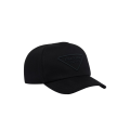 Casquette de baseball en drill coton noir logo triangle brodé