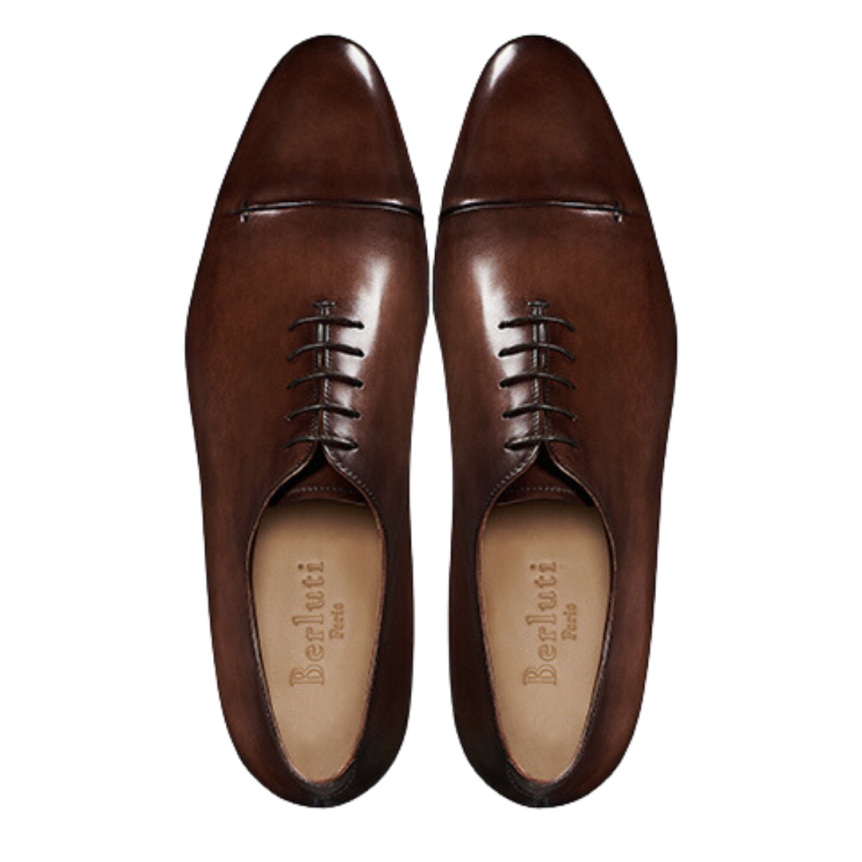 Chaussures à lacets Richelieu BERLUTI Gaspard Galet Cuir marron mogano