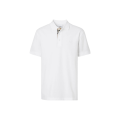 Polo Eddie manches courtes coton piqué blanc logo Monogramme TB