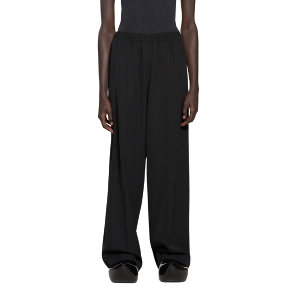 Pantalon oversize BALENCIAGA Taille Élastique laine barathea noire