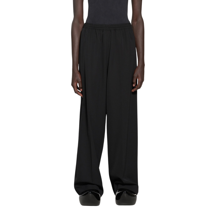Pantalon oversize BALENCIAGA Taille Élastique laine barathea noire