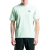 T-shirt manches courtes col rond coton vert logo brodé