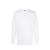 T-shirt manche longue coton modal blanc logo