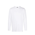 T-shirt manche longue coton modal blanc logo