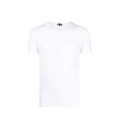 t-shirt col rond slim coton stretch blanc
