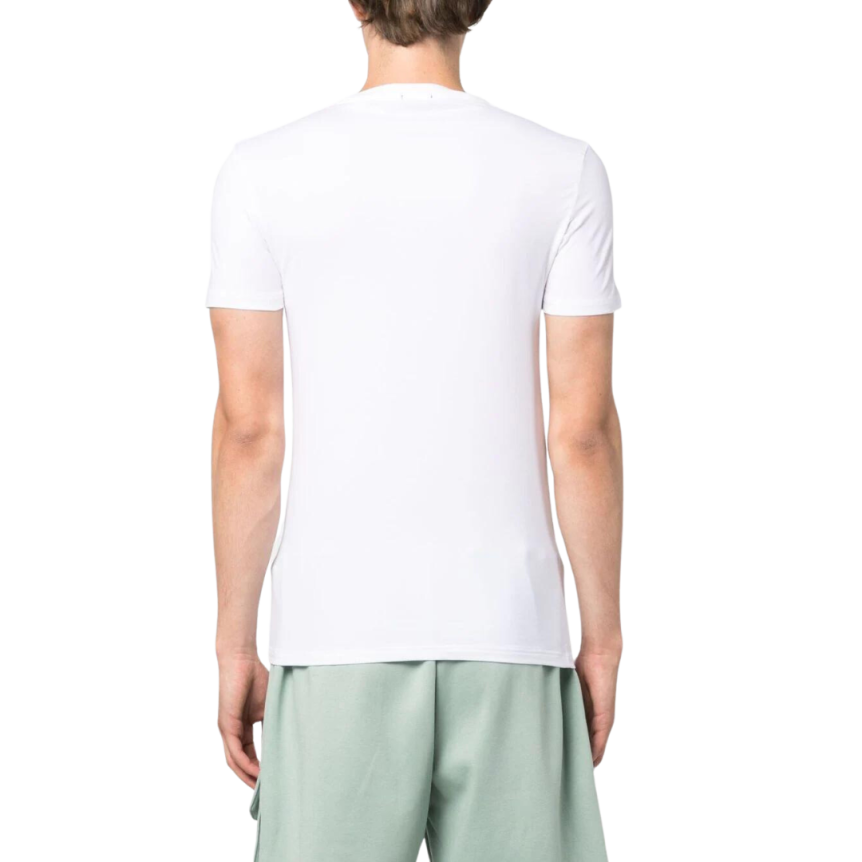 t-shirt ZEGNA col rond slim coton stretch blanc