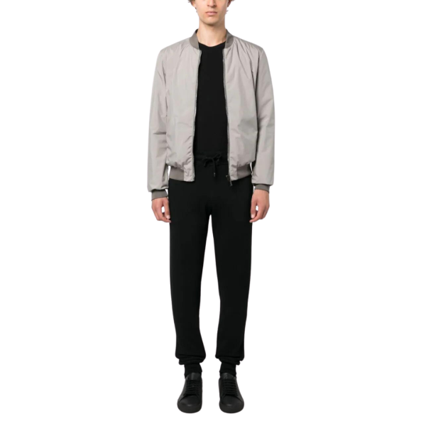 t-shirt ZEGNA col rond slim coton stretch noir