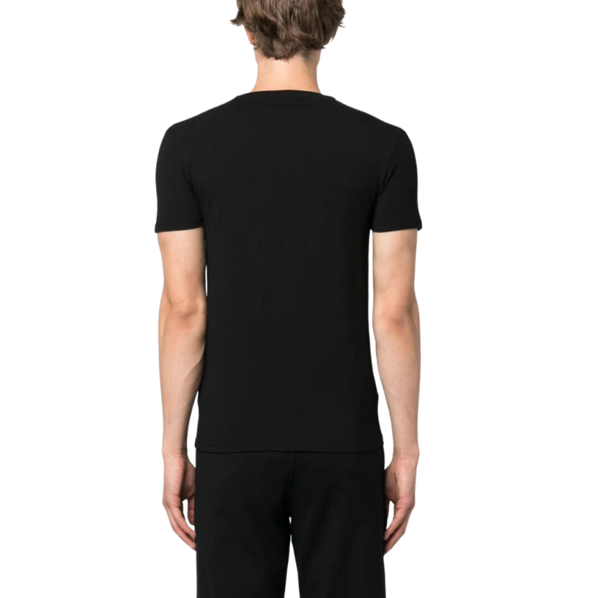 t-shirt ZEGNA col rond slim coton stretch noir