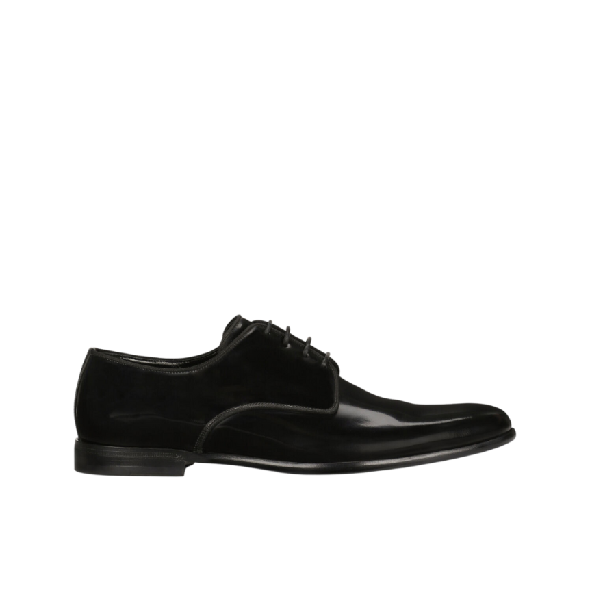 Derbies DOLCE & GABBANA Raffaello cuir veau brossé noir brillant