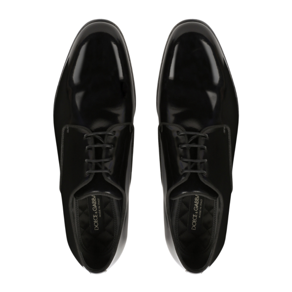 Derbies DOLCE & GABBANA Raffaello cuir veau brossé noir brillant