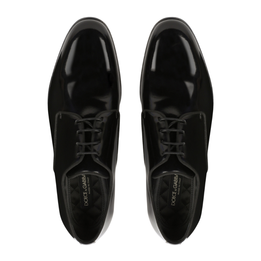 Derbies DOLCE & GABBANA Raffaello cuir veau brossé noir brillant