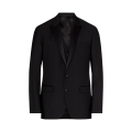 Smoking 3 pièces laine soie noir col flèche