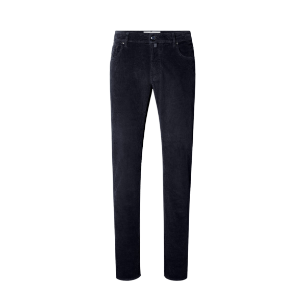 pantalon slim JACOB COHEN Bard velours coton stretch bleu marine