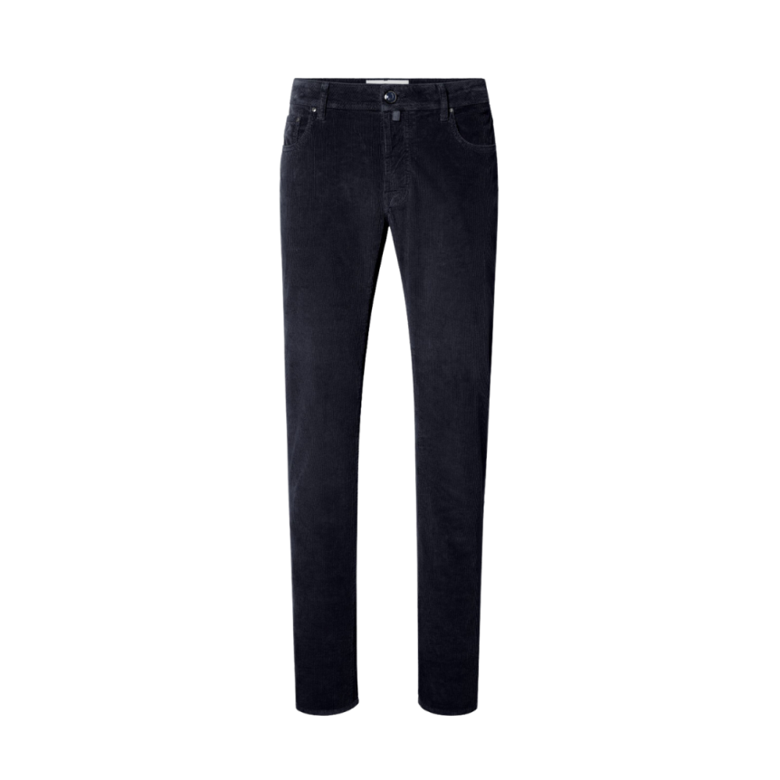 pantalon slim JACOB COHEN Bard velours coton stretch bleu marine