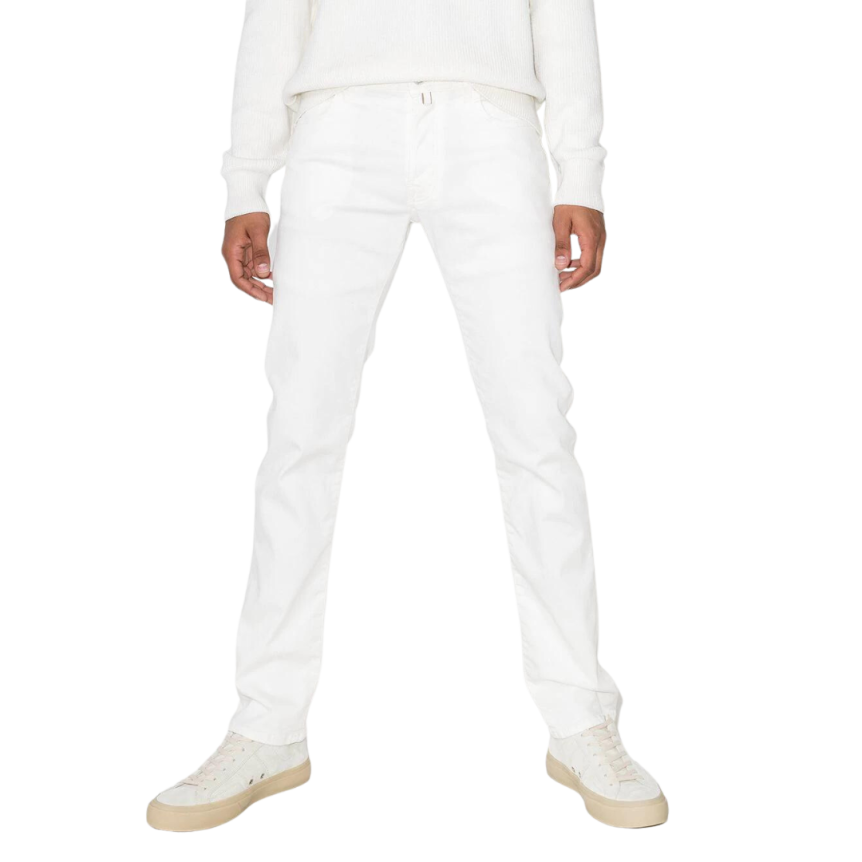 Jean JACOB COHEN Bard coupe slim coton mélangé blanc