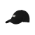 Casquette baseball coton noir plaque métal logo argent