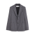 Veste simple boutonnage poches plaquées jersey laine gris foncé