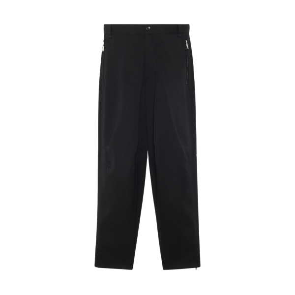 Pantalon LANVIN Biker détail coutures genoux laine noire