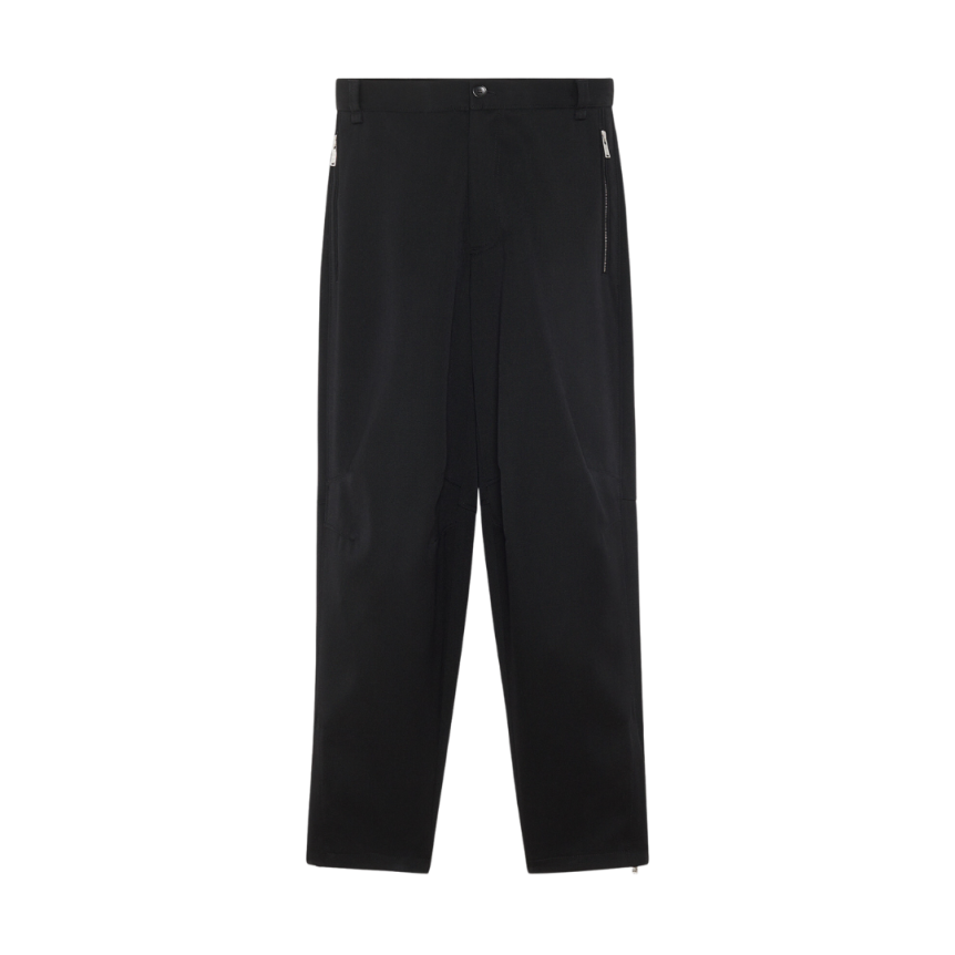 Pantalon LANVIN Biker détail coutures genoux laine noire