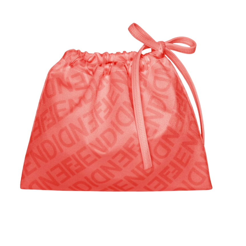 Maillot de bain FENDI une pièce lycra rose motif Fendi mirror