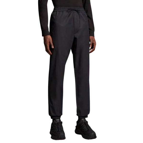 Pantalon jogging MONCLER coton nylon noir Logo Matt Black