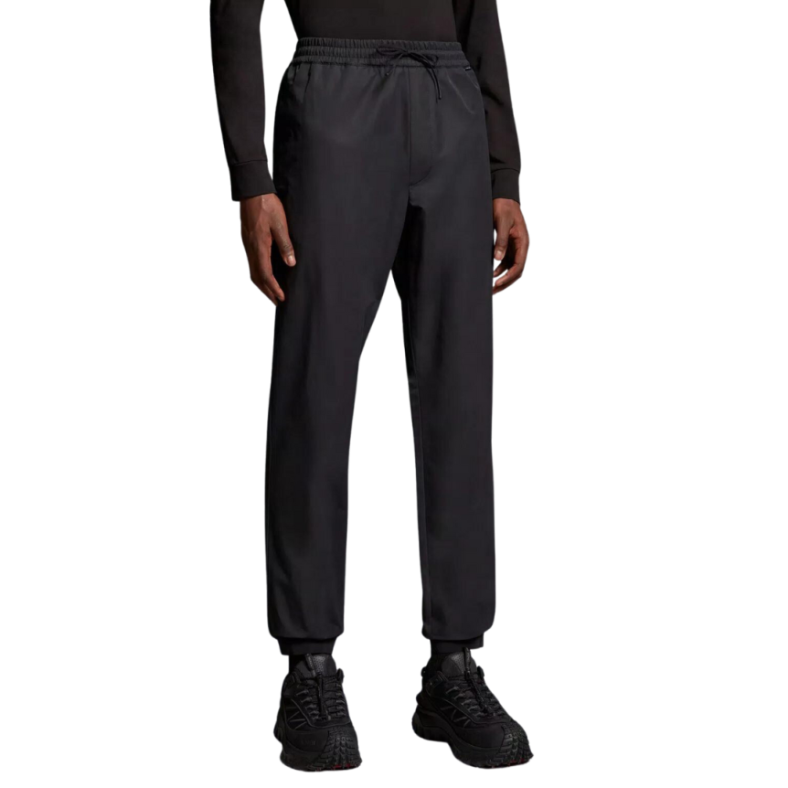 Pantalon jogging MONCLER coton nylon noir Logo Matt Black