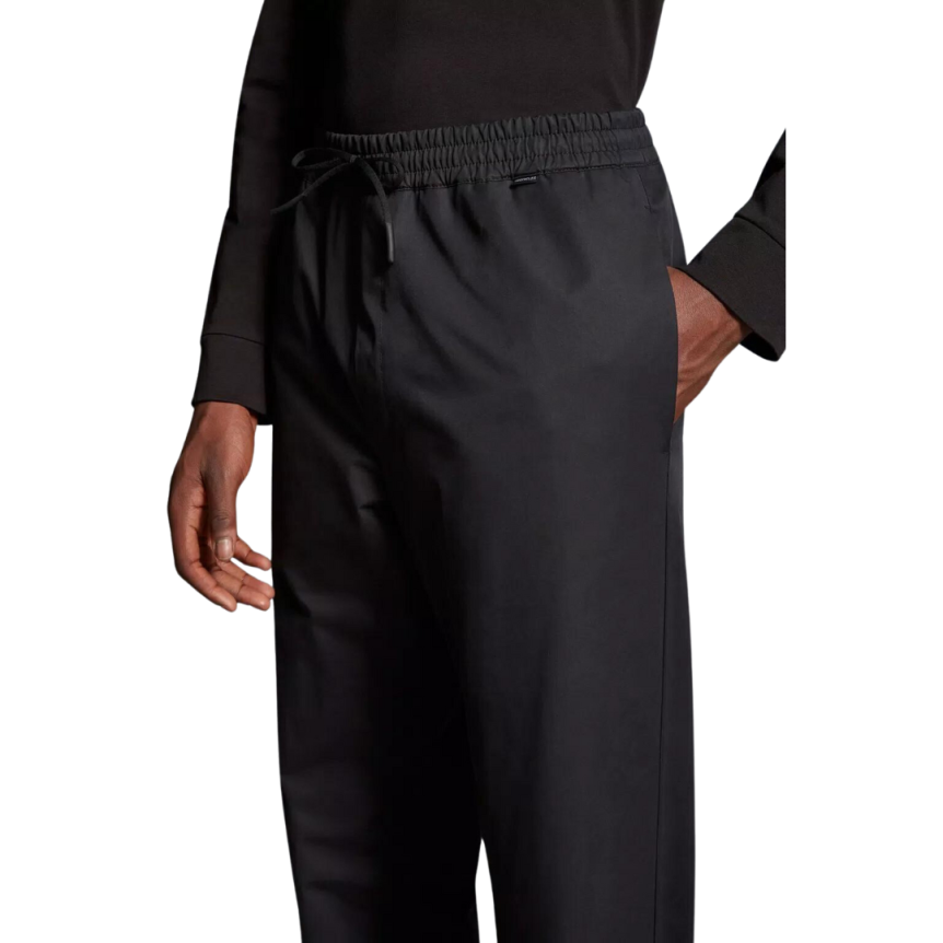 Pantalon jogging MONCLER coton nylon noir Logo Matt Black