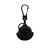 Porte clés à logo cuir noir