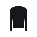 Pull col rond cachemire noir