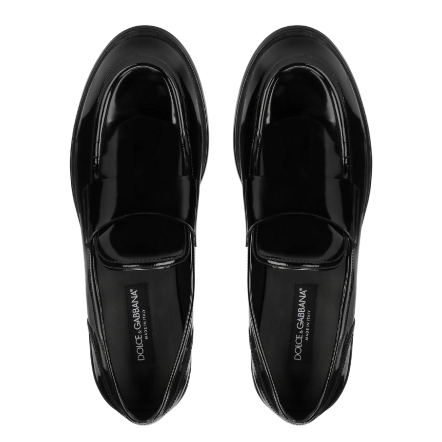 Mocassins DOLCE & GABBANA Sport Classic cuir veau poli noir