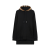 Sweat-shirt Samuel coton noir capuche carreaux check beige