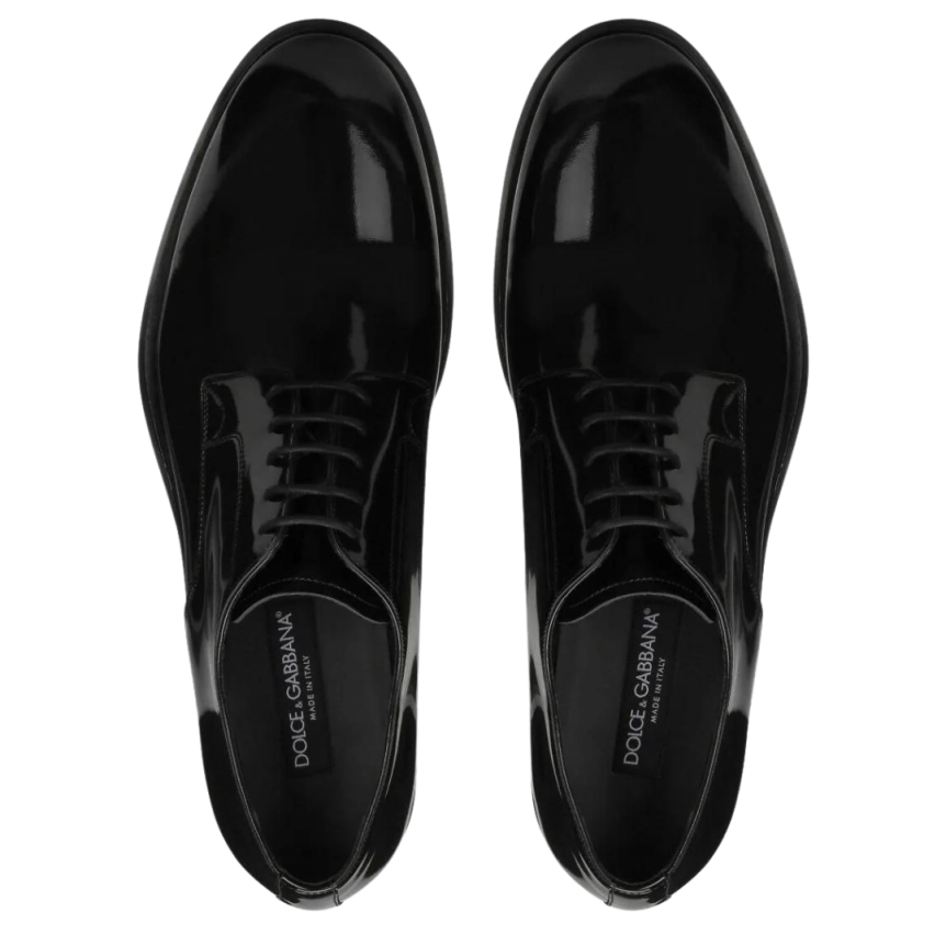 Derbies à lacets DOLCE & GABBANA cuir de veau brossé noir
