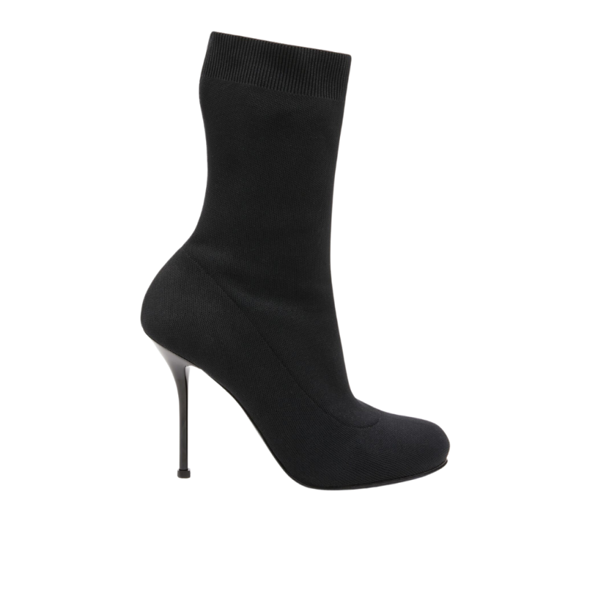 Boots ALEXANDER MCQUEEN maille viscose noir talon aiguille