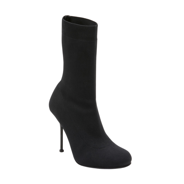 Boots ALEXANDER MCQUEEN maille viscose noir talon aiguille