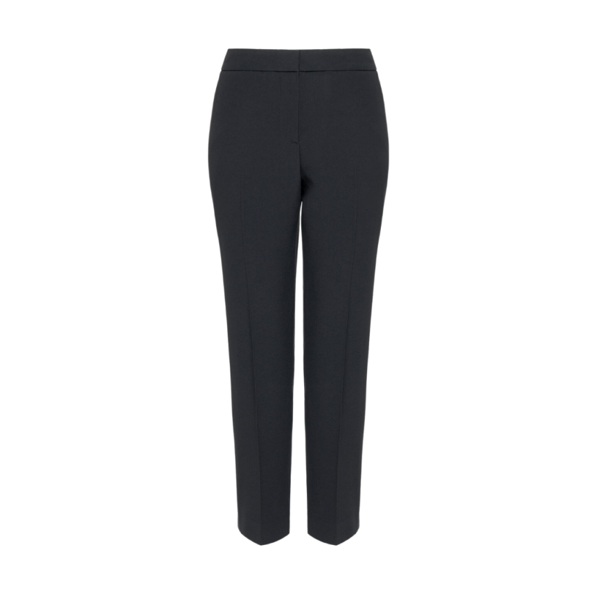 Pantalon cigarette ALEXANDER MCQUEEN taille haute crêpe viscose noir