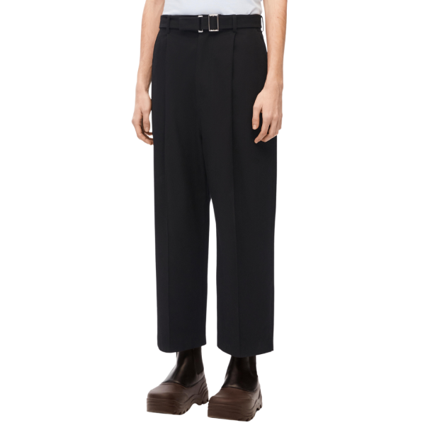 Pantalon LOEWE entrejambe bas gabardine coton noir