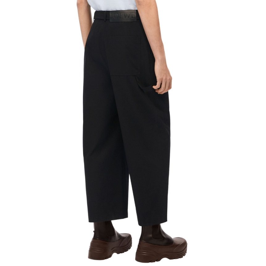Pantalon LOEWE entrejambe bas gabardine coton noir