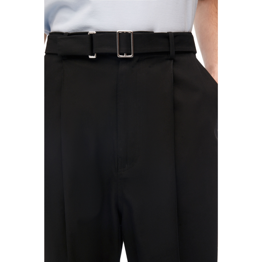 Pantalon LOEWE entrejambe bas gabardine coton noir
