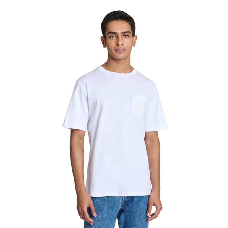 T-Shirt coton blanc Logo Poche