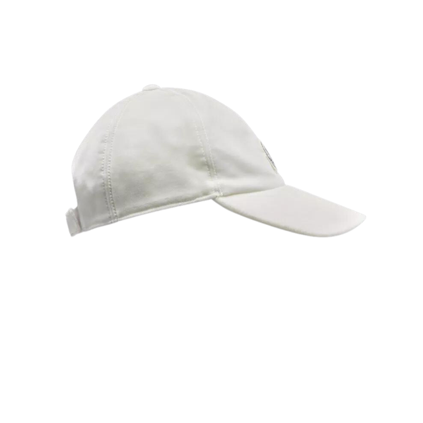 Casquette MONCLER en coton velours blanc logo feutre
