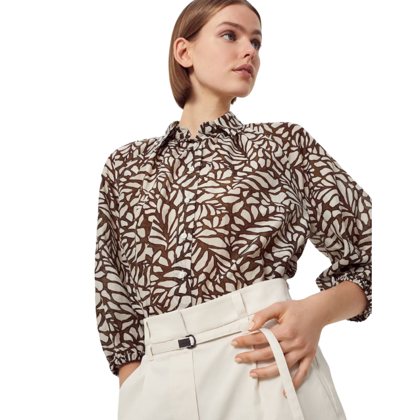 Pantalon fuselé BRUNELLO CUCINELLI écru ceinture strass