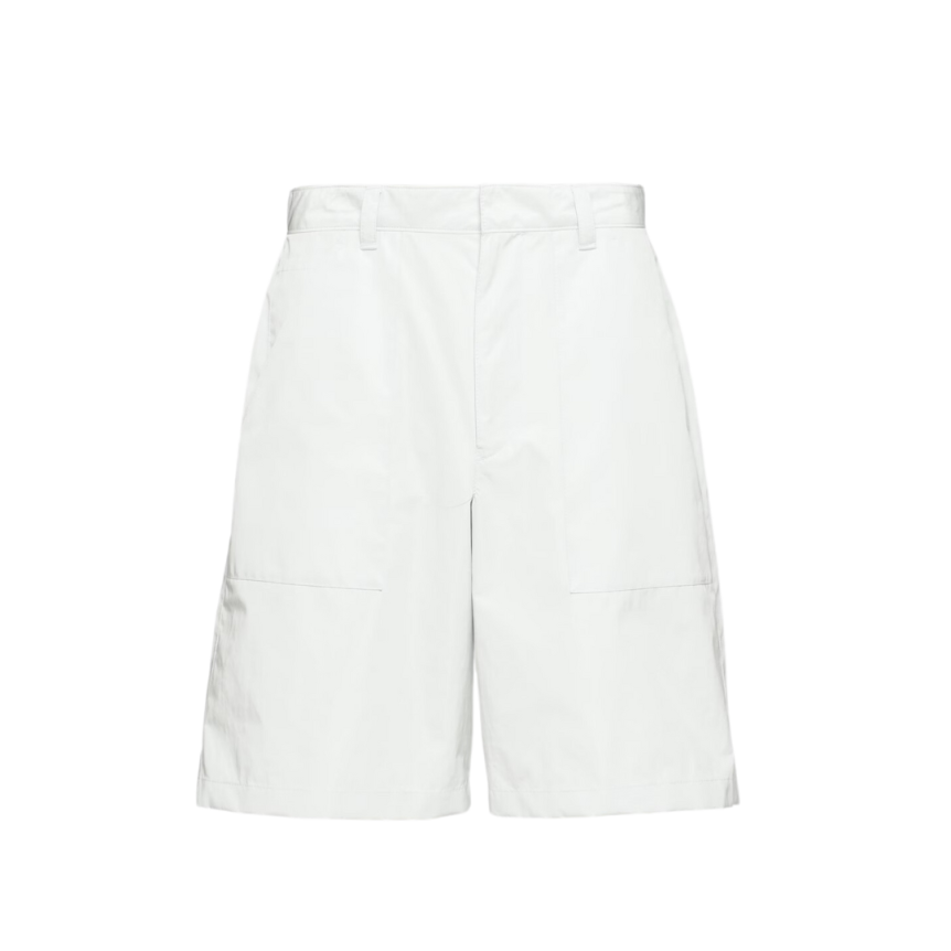 Bermuda Cargo PRADA Re-nylon blanc poche logo triangle métal
