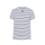 T-shirt coton jersey blanc marinière rayures bleu