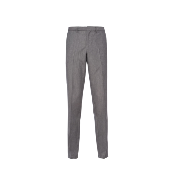 Pantalon PRADA laine mohair gris logo triangle