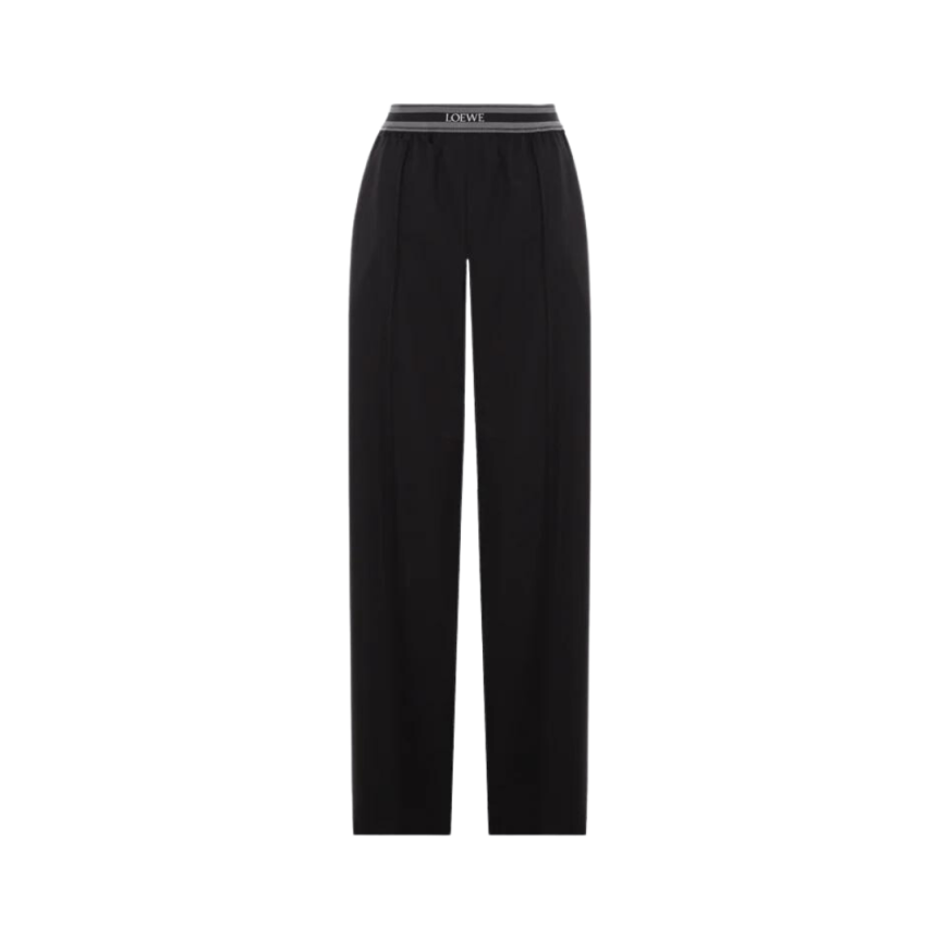 Pantalon LOEWE entrejambe bas gabardine coton noir