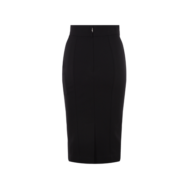 Jupe Dolce Gabbana crayon empiècement satin noir