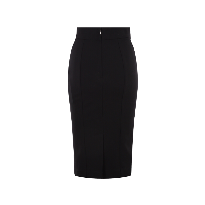 Jupe Dolce Gabbana crayon empiècement satin noir