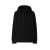Sweatshirt capuche noir logo cheval brodé Tidan